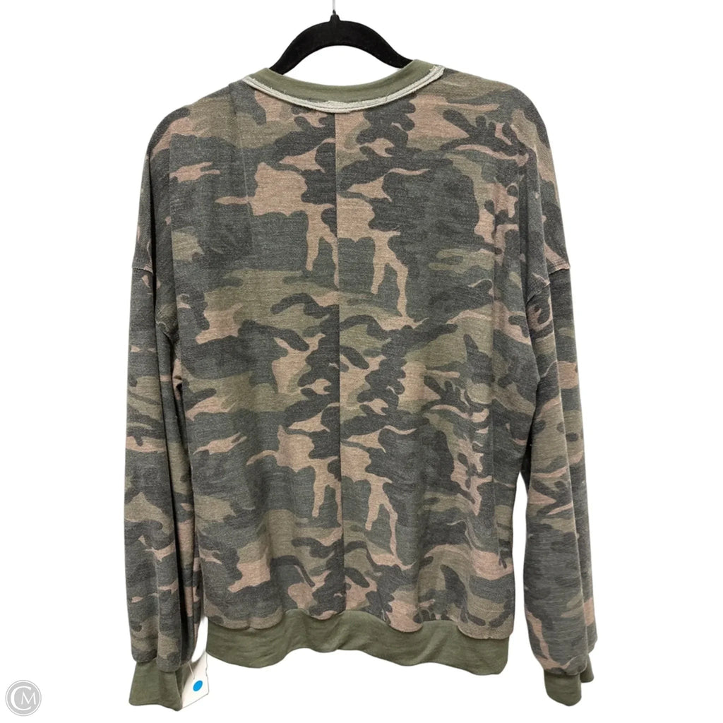 Sweater By Clothes Mentor In Camouflage Print, Size: M