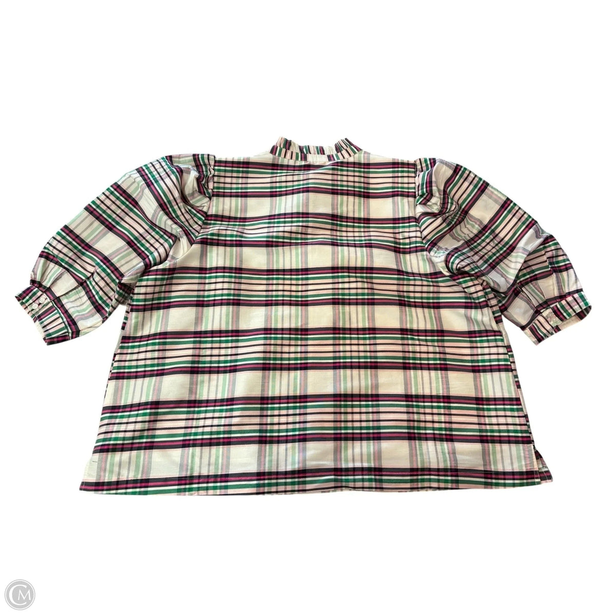 Blouse Short Sleeve By Crown And Ivy In Plaid Pattern, Size: 3x