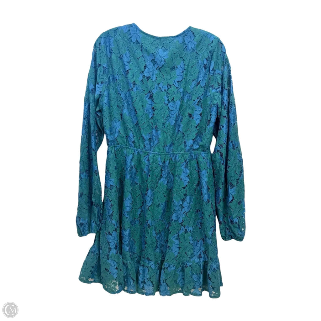 Dress Casual Midi By Cupshe In Blue & Green, Size: L