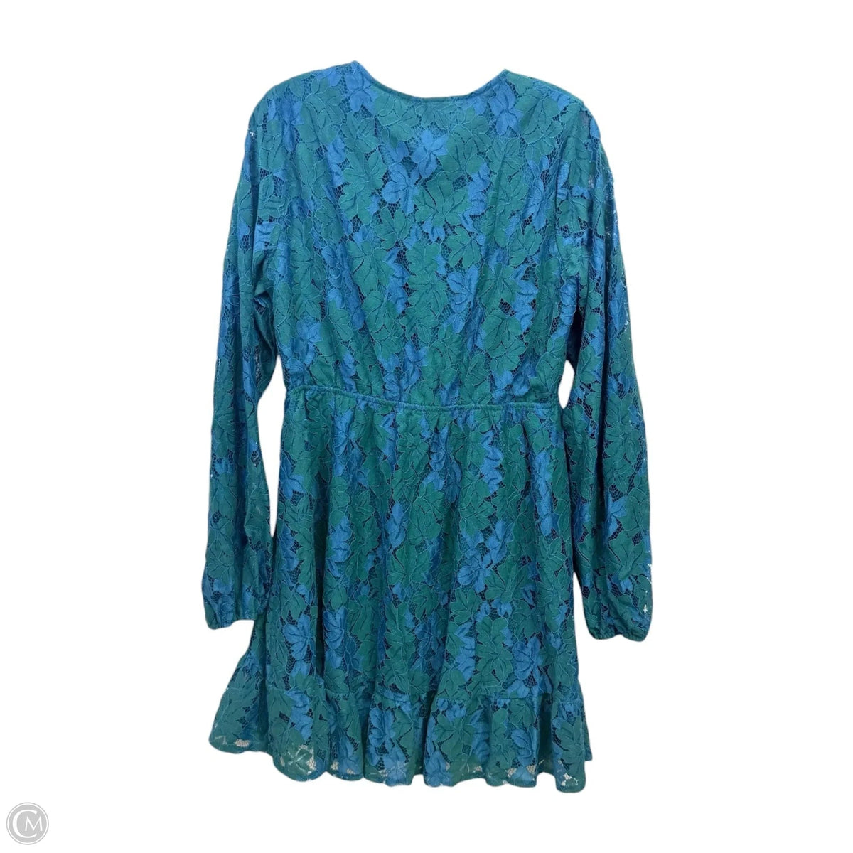 Dress Casual Midi By Cupshe In Blue & Green, Size: L