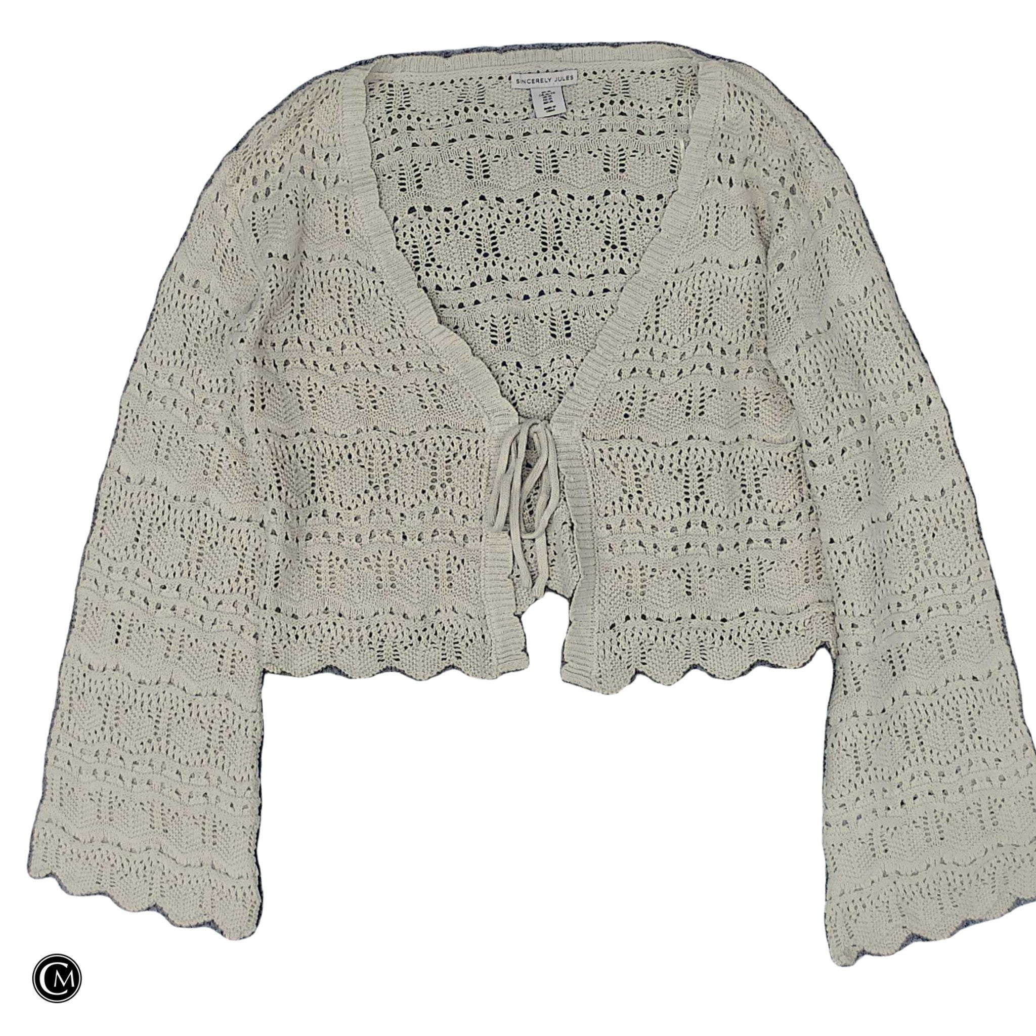 Sweater Cardigan By Sincerely Jules In Cream, Size: Xl