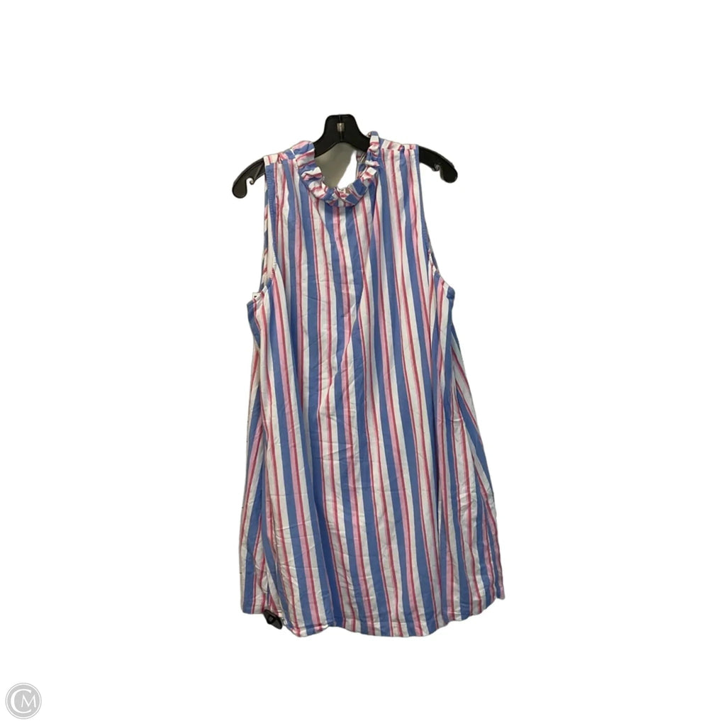 Dress Casual Short By Crown And Ivy In Blue & Red & White, Size: 3x
