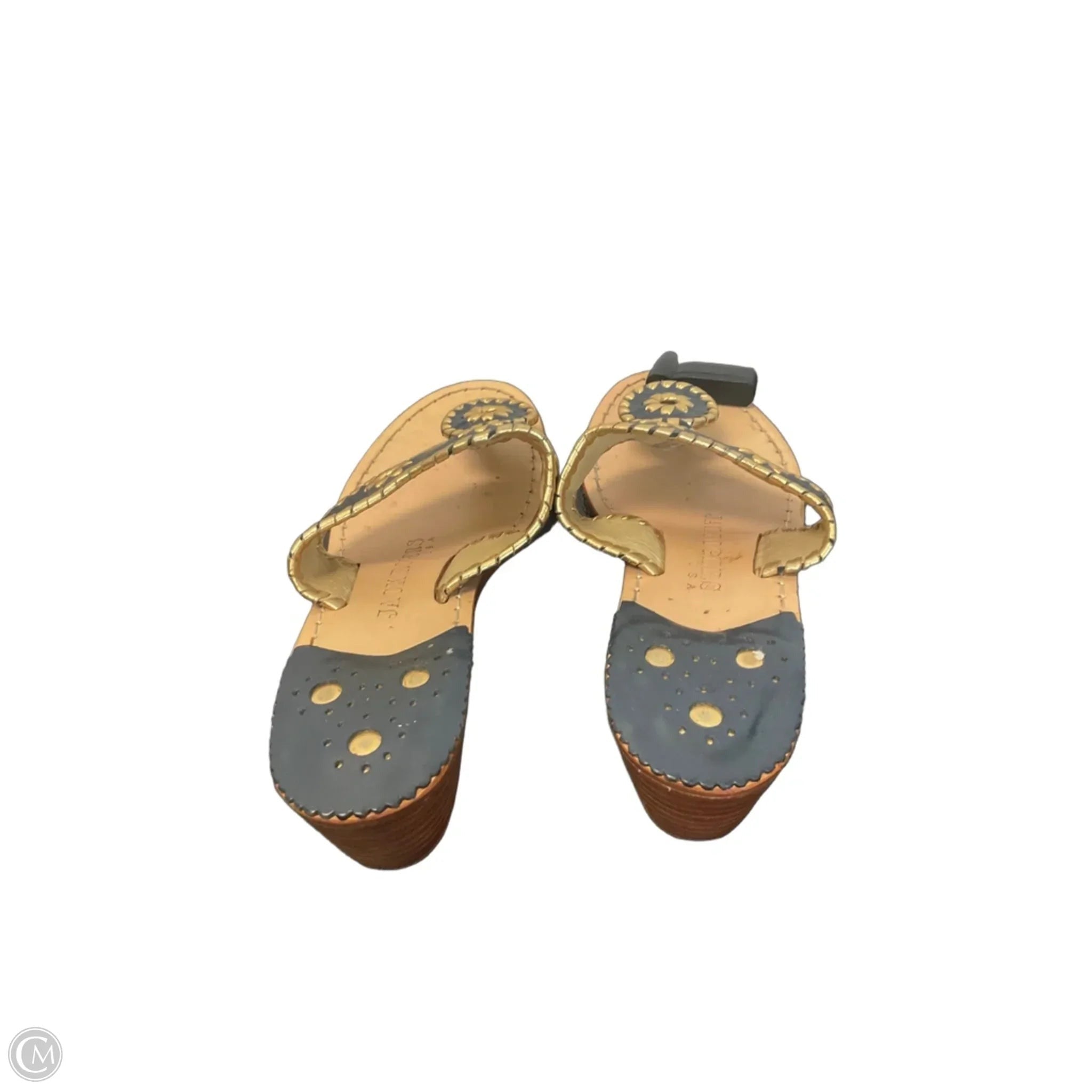 Sandals Heels Wedge By Jack Rogers In Navy, Size: 5