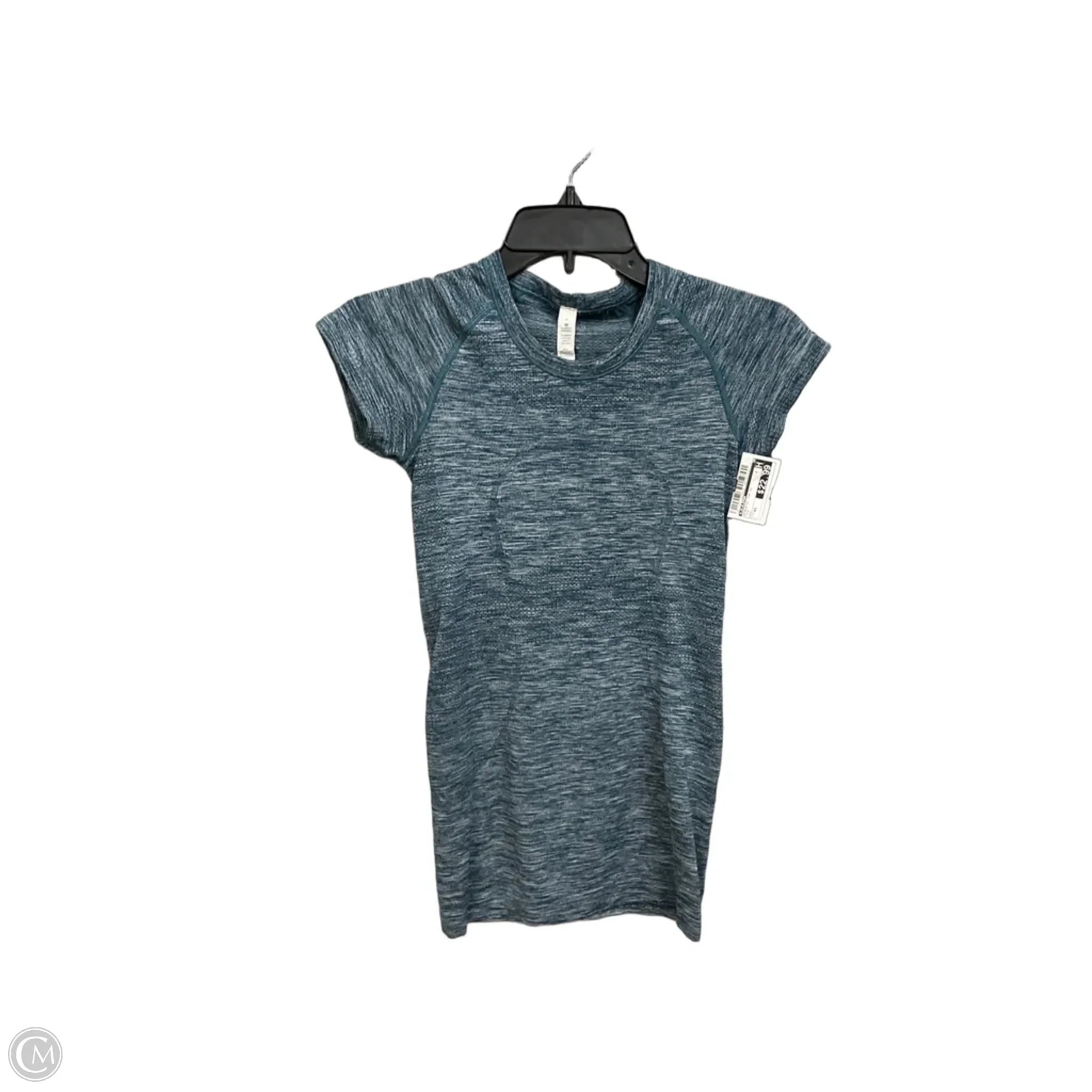 Athletic Top Short Sleeve By Lululemon In Teal, Size: Xs