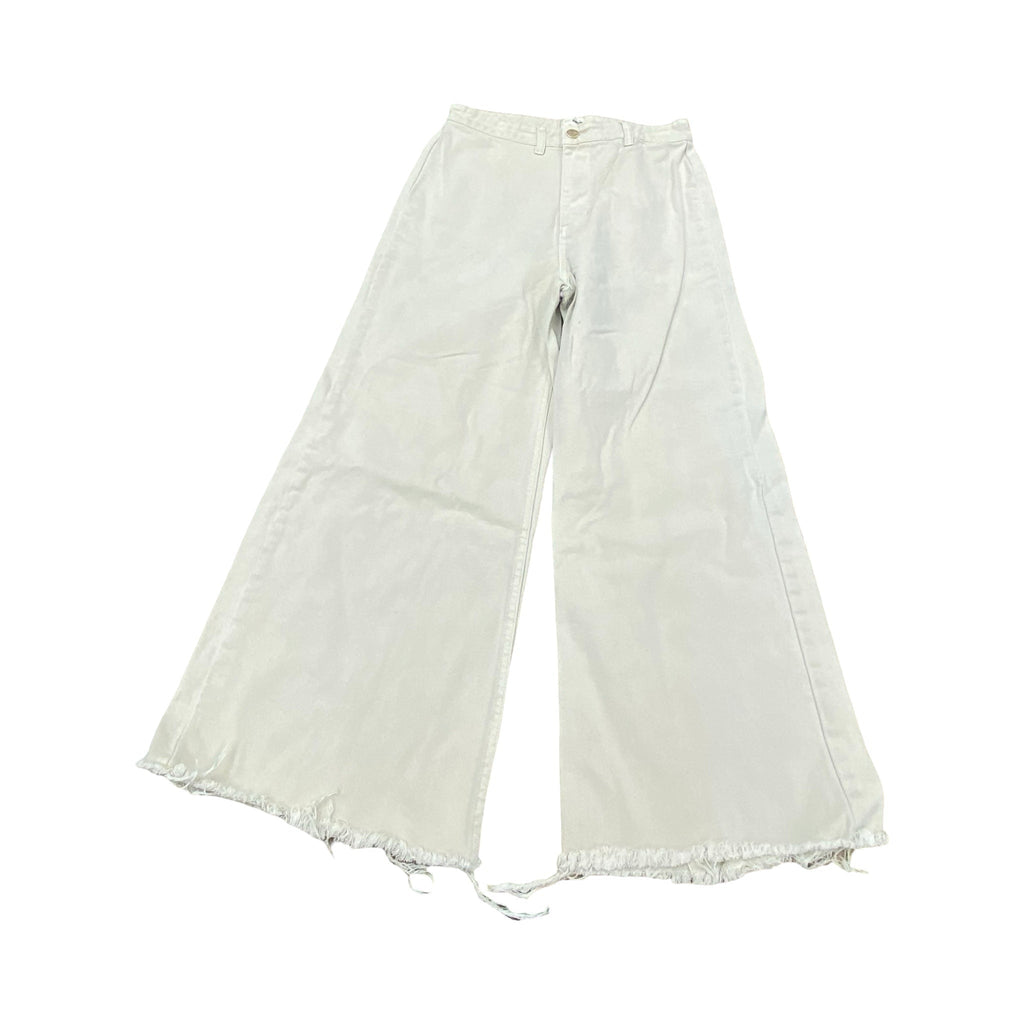 Jeans Wide Leg By Cme In Cream Denim, Size:2