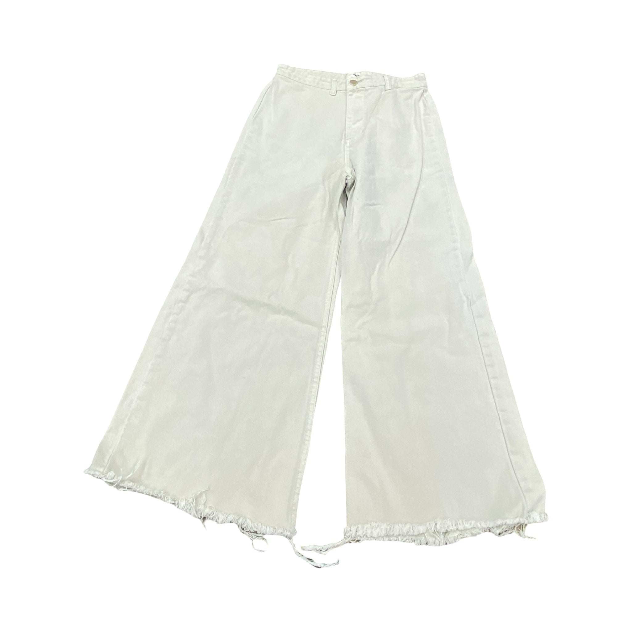 Jeans Wide Leg By Cme In Cream Denim, Size:2