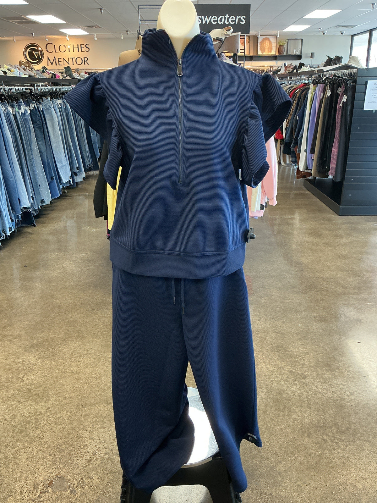 Pants Set 2Pc By Entro In Navy, Size:S