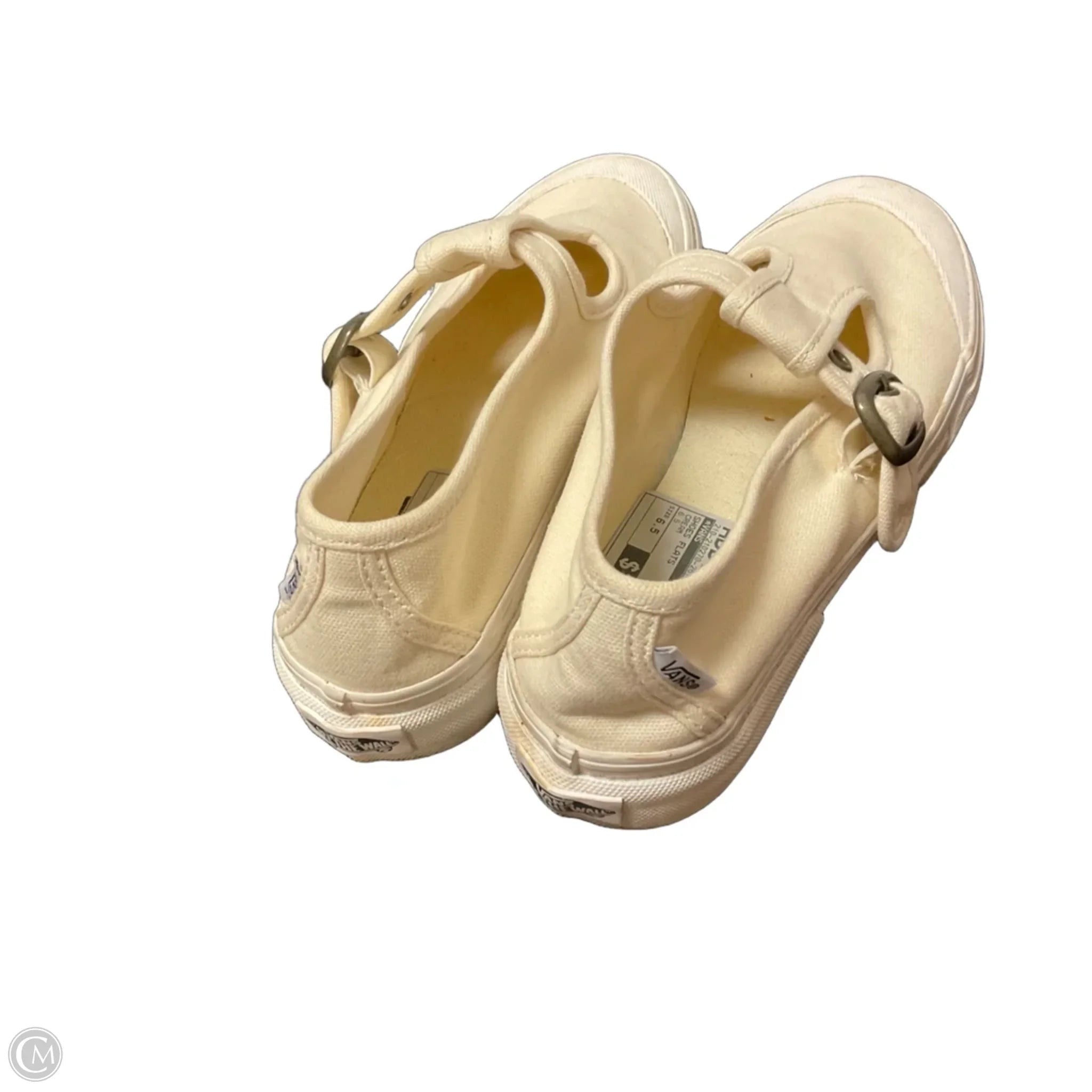Shoes Flats By Vans In Cream, Size: 6.5