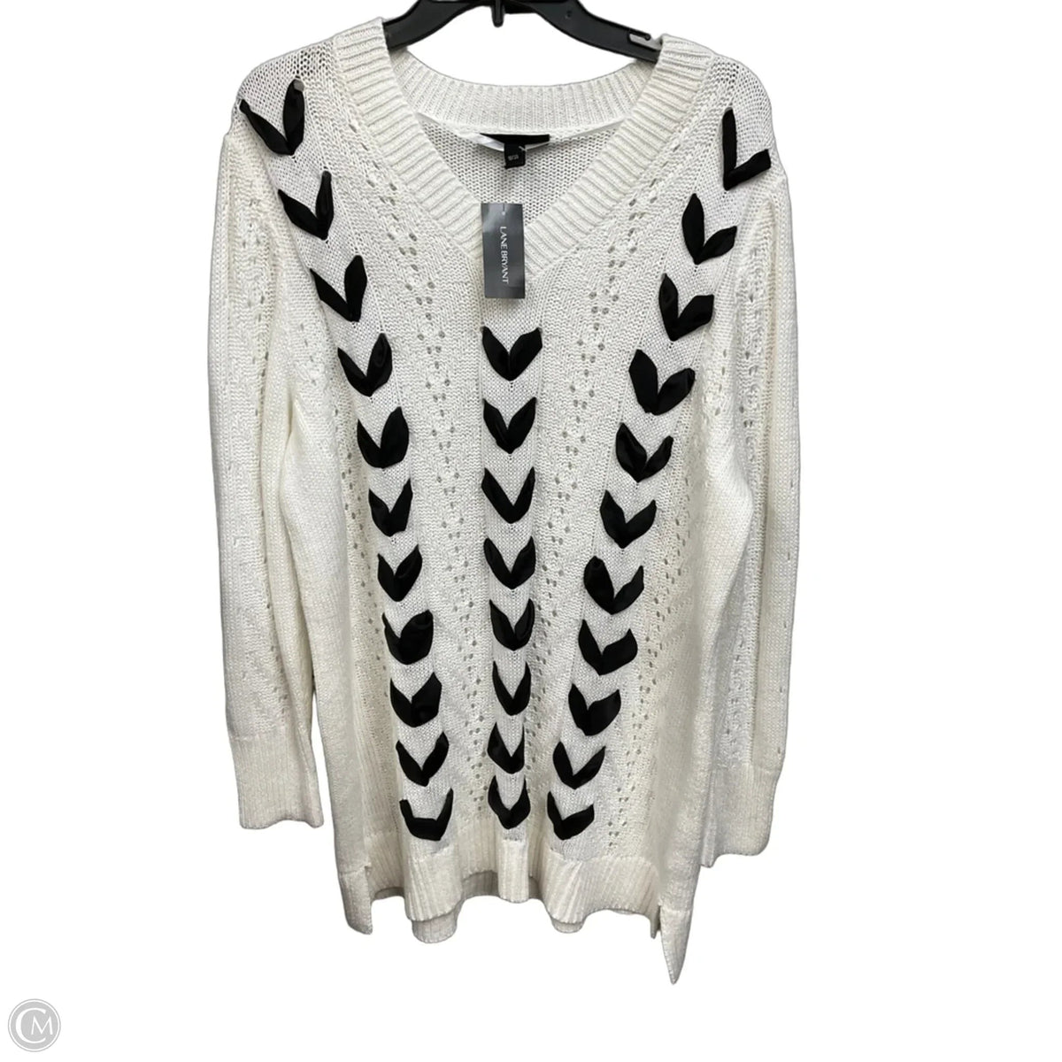 Sweater By Lane Bryant In White, Size: 2x