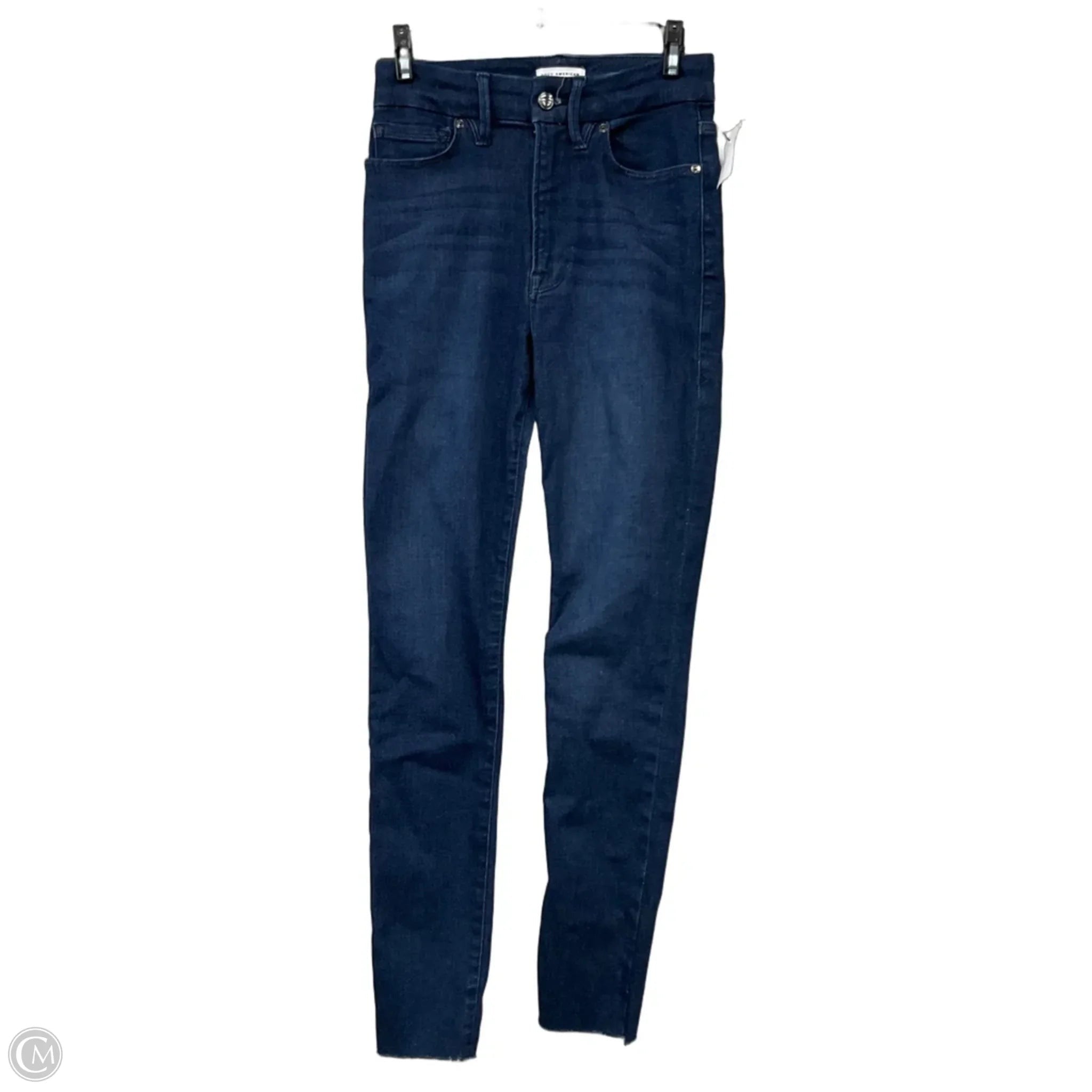 Jeans Skinny By Good American In Blue Denim, Size: 6