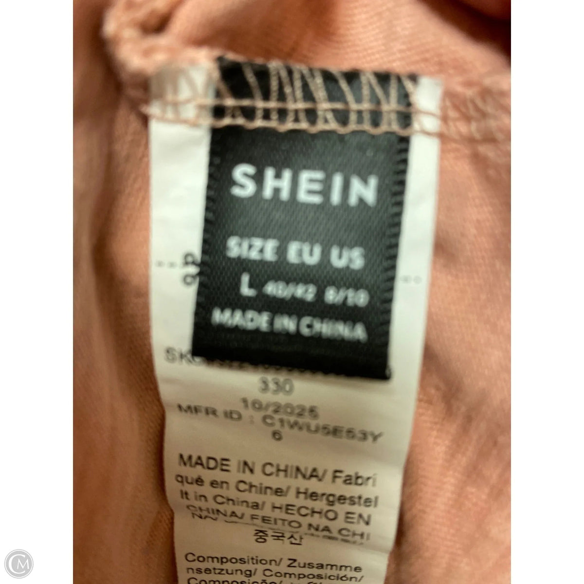 Top Long Sleeve By Shein In Pink, Size: L