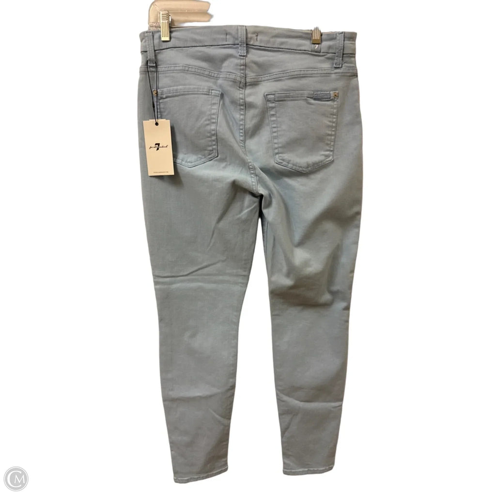 Jeans Skinny By 7 For All Mankind In Blue Denim, Size: 10