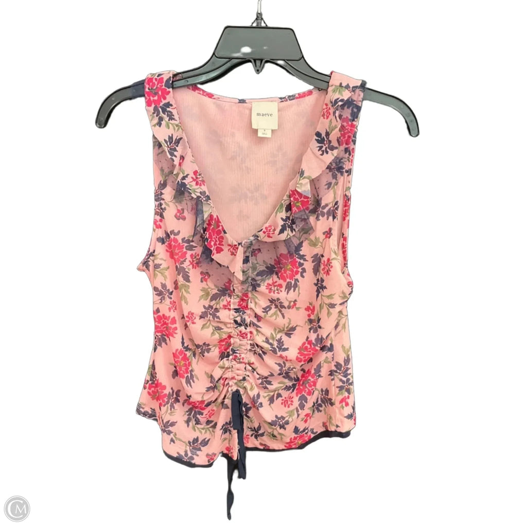 Top Sleeveless By Maeve In Pink, Size: S