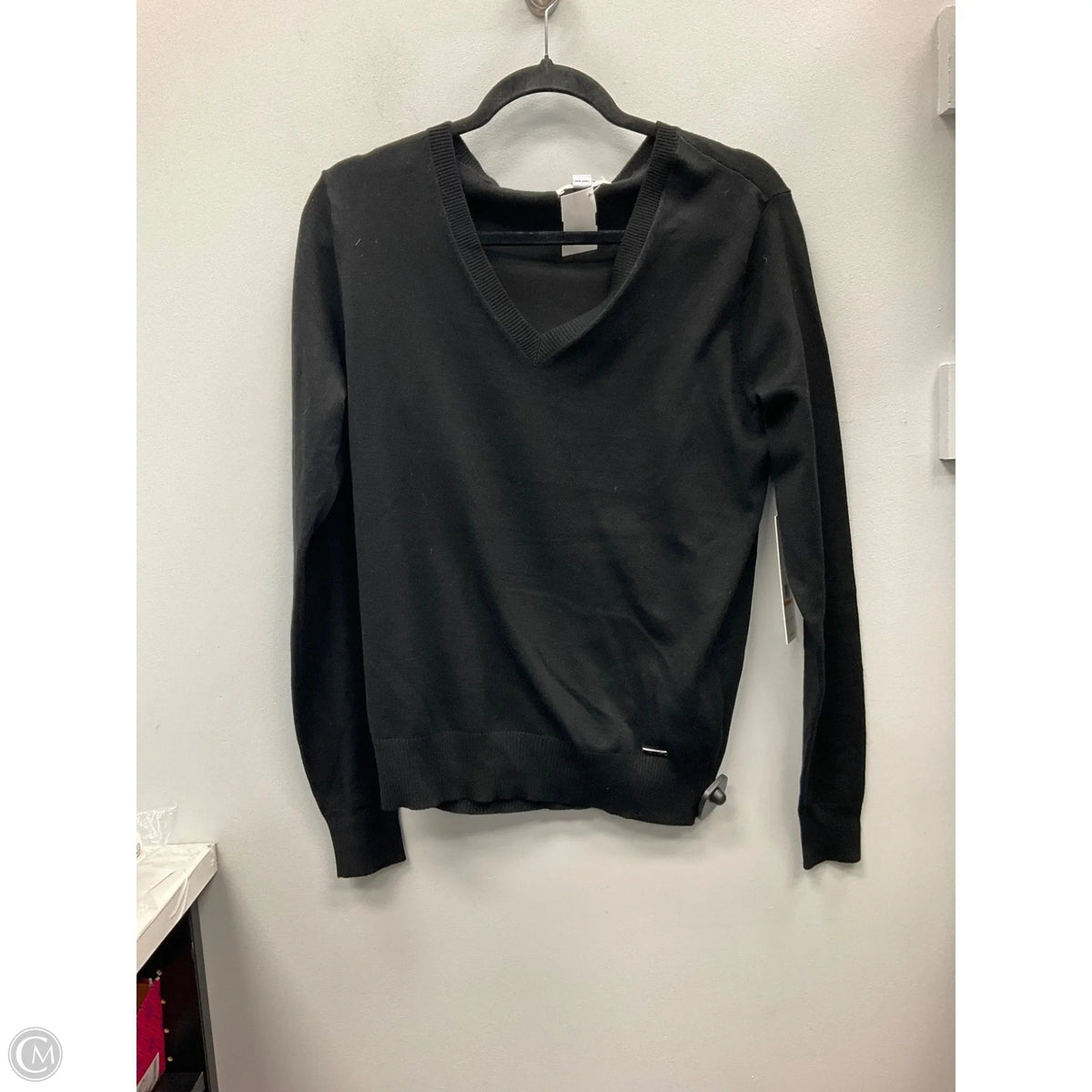 Sweater By Calvin Klein In Black, Size: S