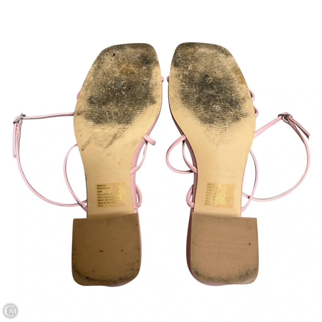 Sandals Heels Block By Steve Madden In Pink, Size: 9.5