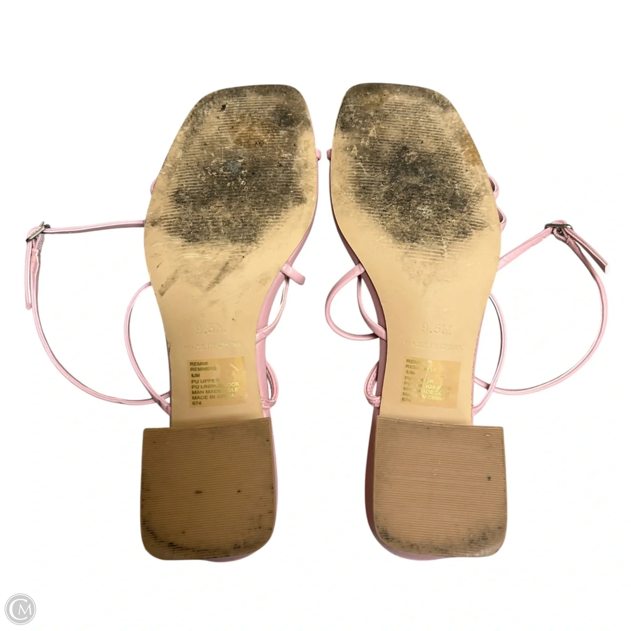 Sandals Heels Block By Steve Madden In Pink, Size: 9.5