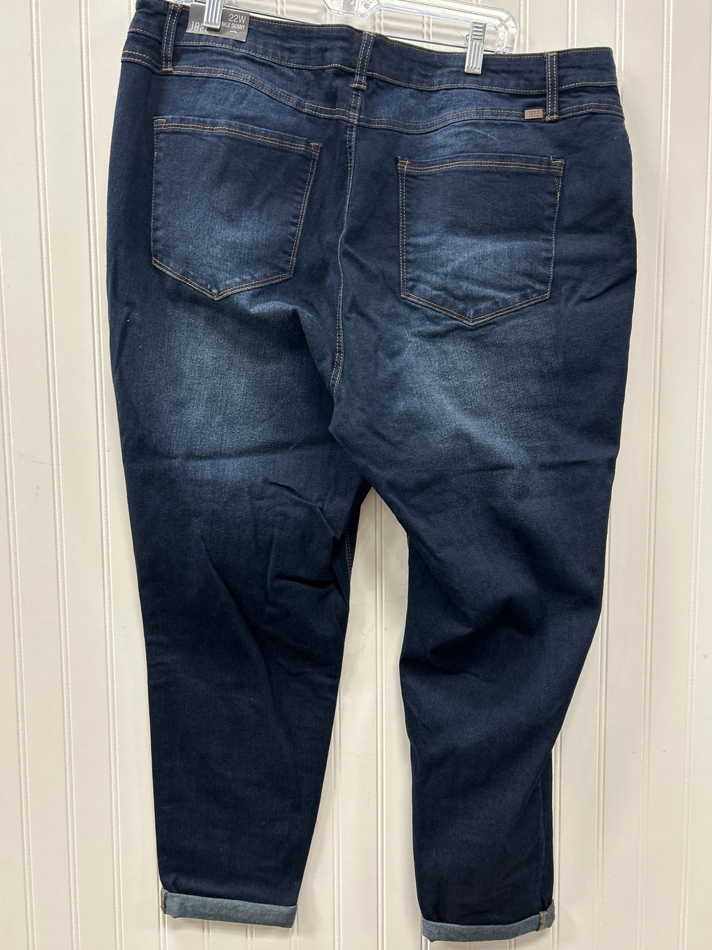 Jeans Skinny By 1822 Denim In Blue Denim, Size:22 NWT