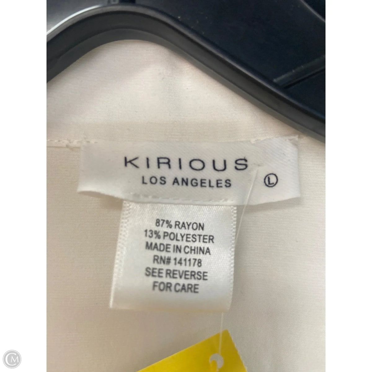Top Short Sleeve By Kirious In White, Size: L