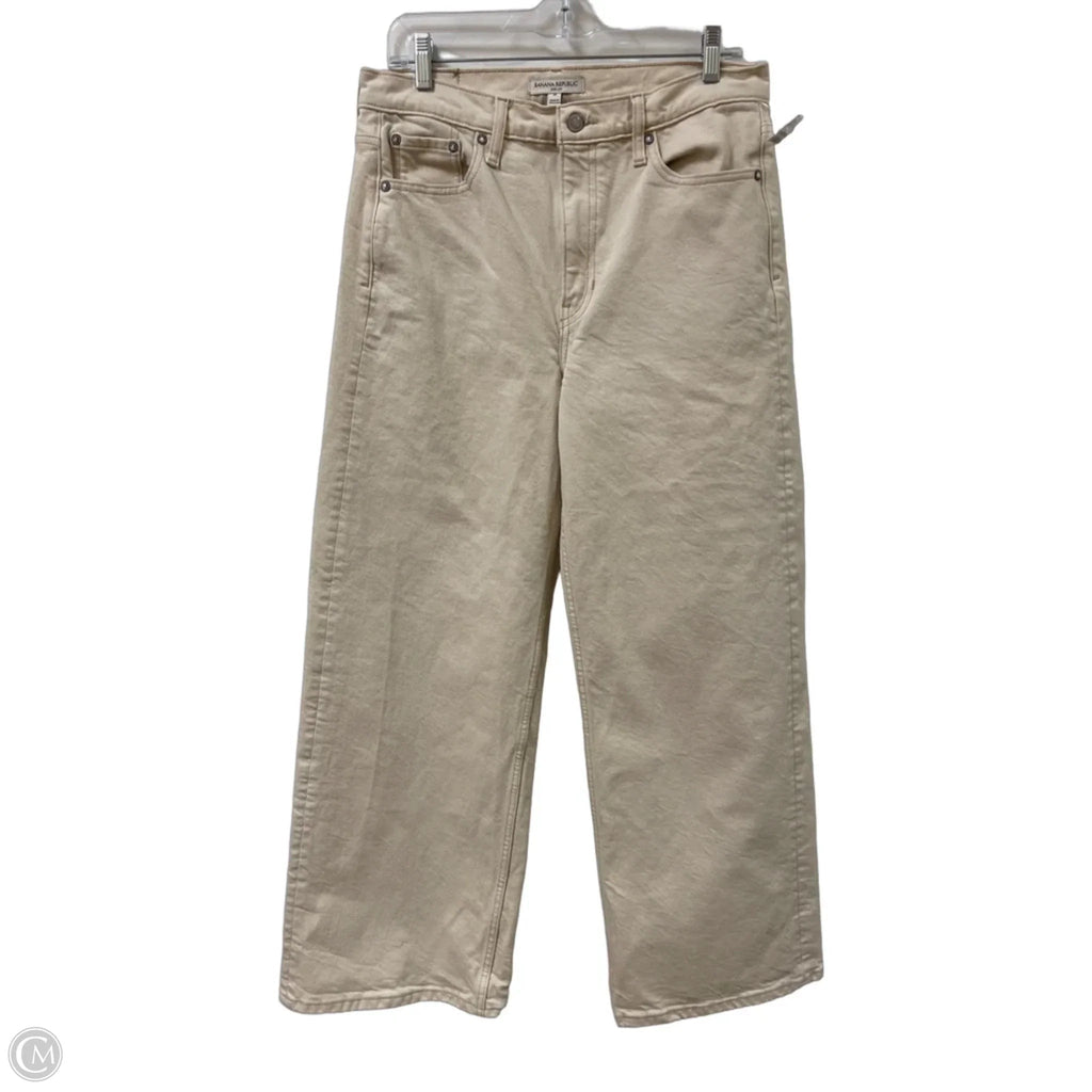 Pants Wide Leg By Banana Republic In Cream, Size: 8