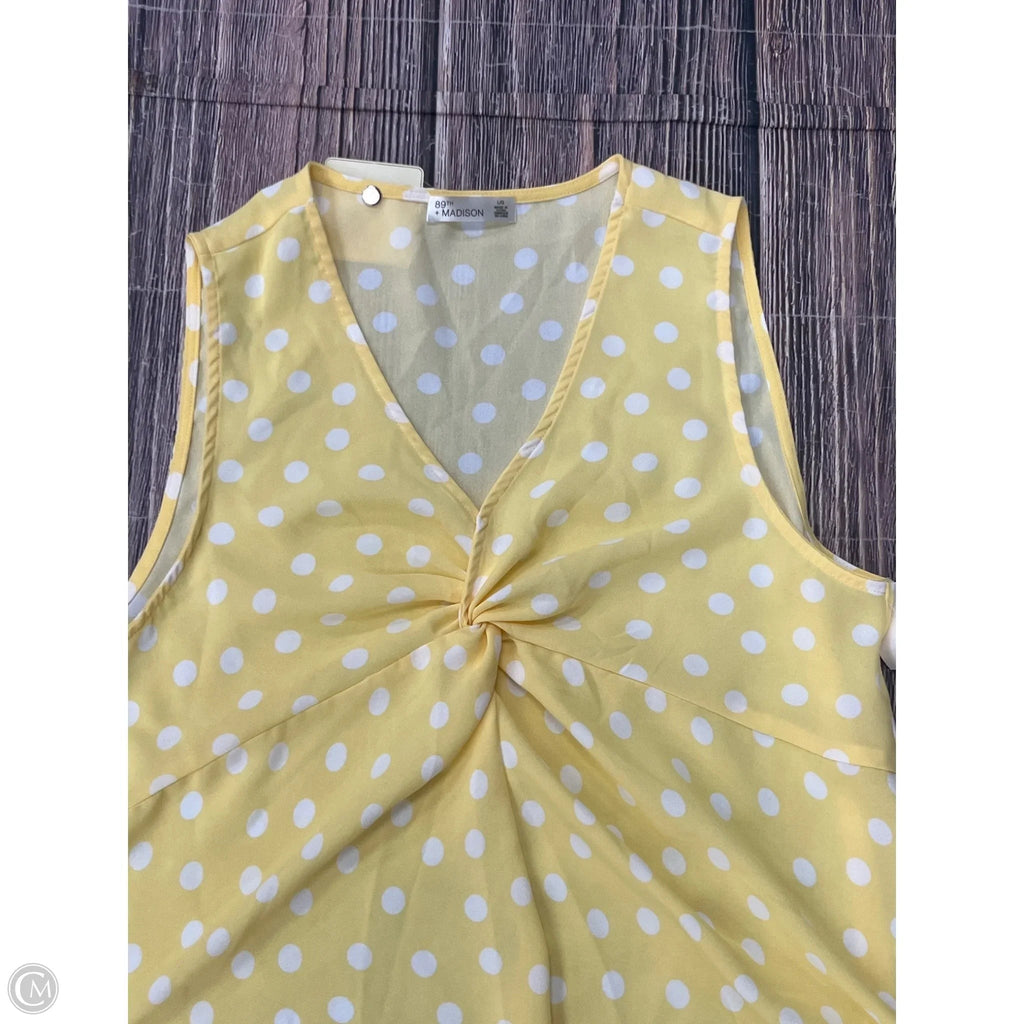 Tank Top By 89th And Madison In Yellow, Size: L
