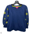 Embroidered Flower Top Long Sleeve Designer By Lilly Pulitzer In Blue & Yellow, Size: M