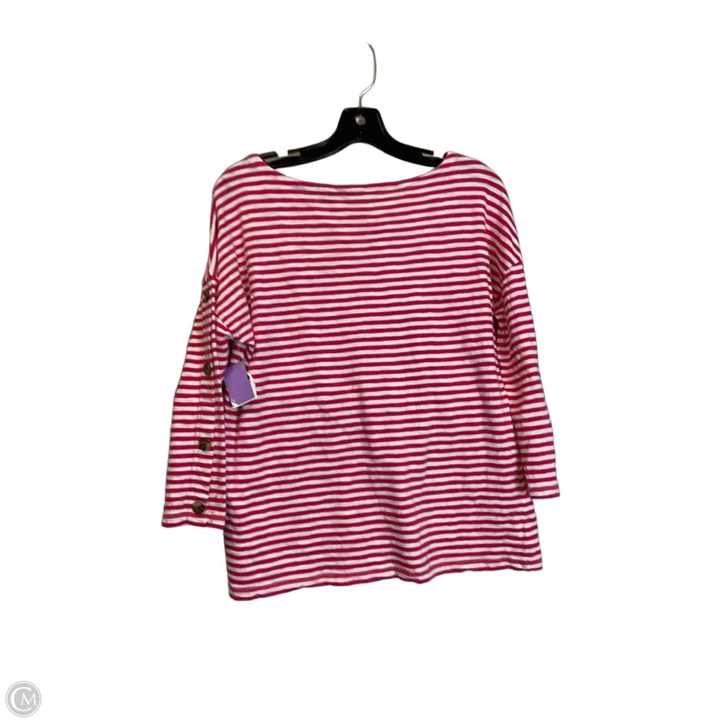 Top Long Sleeve Basic By Talbots In Striped Pattern, Size: L