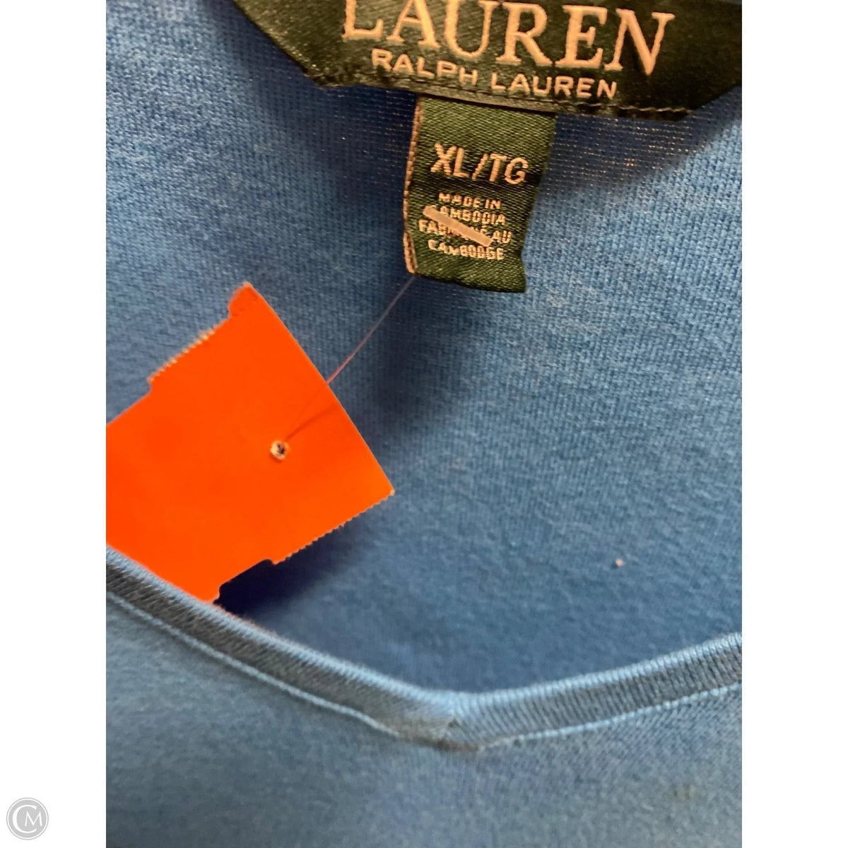 Top Short Sleeve By Ralph Lauren In Blue, Size: Xl