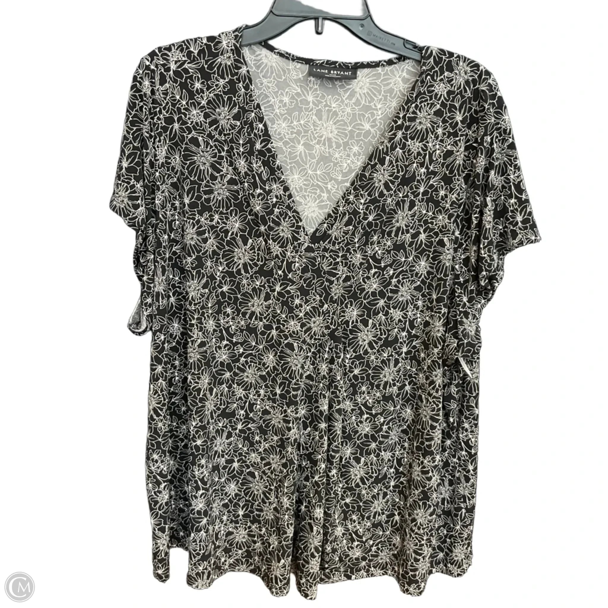 Top Short Sleeve By Lane Bryant In Black & White, Size: 4x