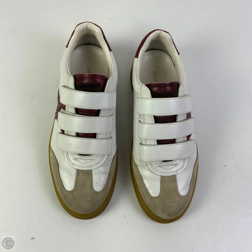 Shoes Sneakers By Veronica Beard In White & Red, Size: 6.5