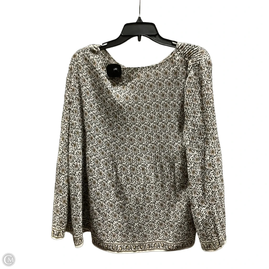 Top Long Sleeve By Max Studio In Floral Print, Size: L