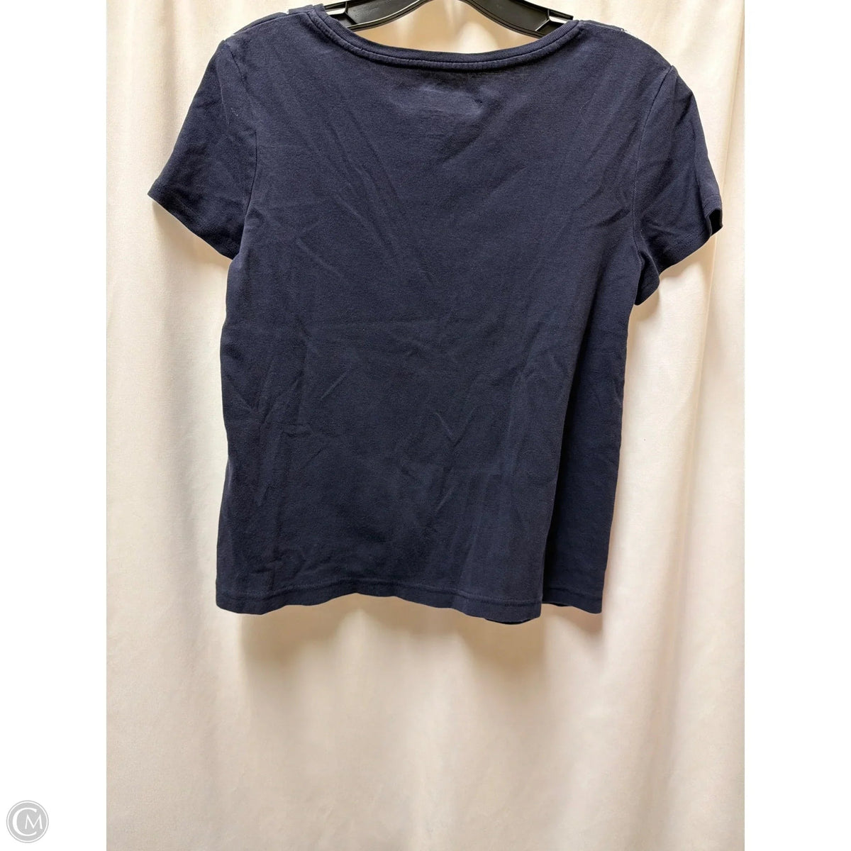 Top Short Sleeve By Croft And Barrow In Navy, Size: S