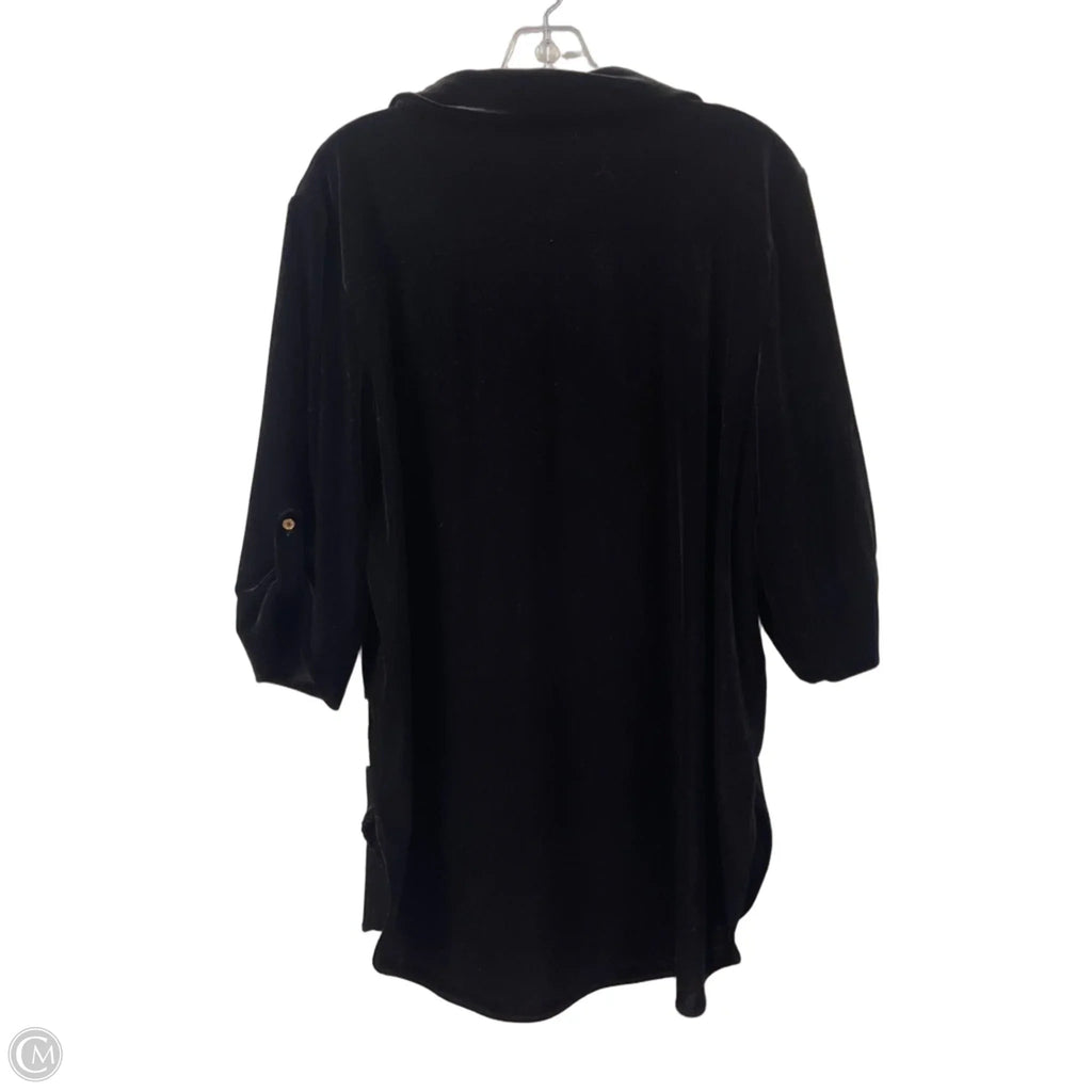 Tunic Long Sleeve By Calvin Klein In Black, Size: L