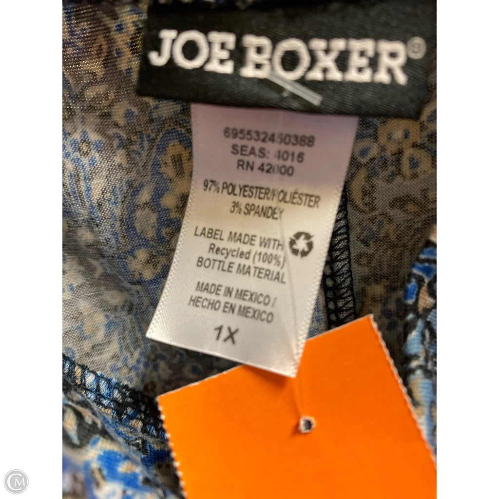 Dress Casual Midi By Joe Boxer In Blue, Size: 1x