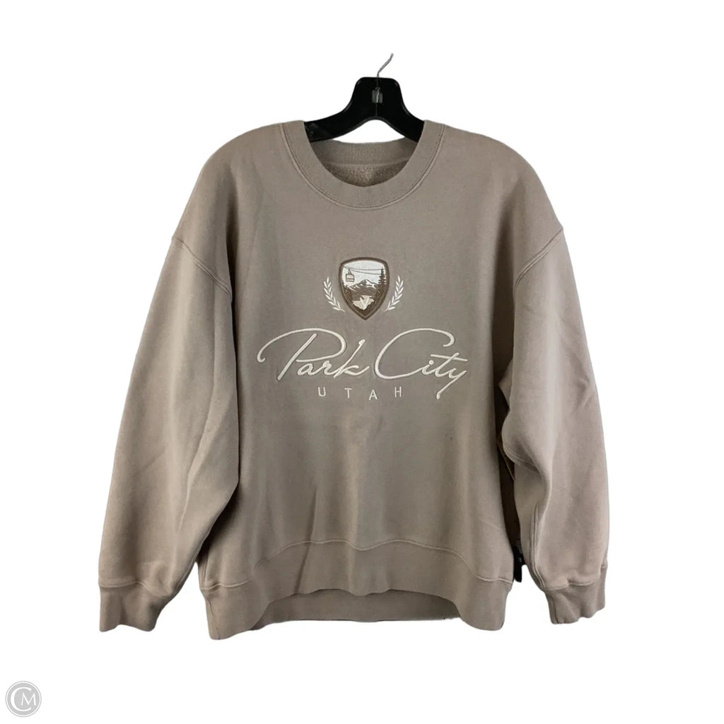 Sweatshirt Crewneck By Abercrombie And Fitch In Brown, Size: M