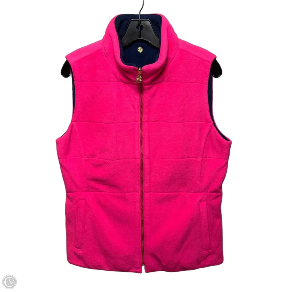 Reversible Vest Designer By Lilly Pulitzer In Blue & Pink, Size: L