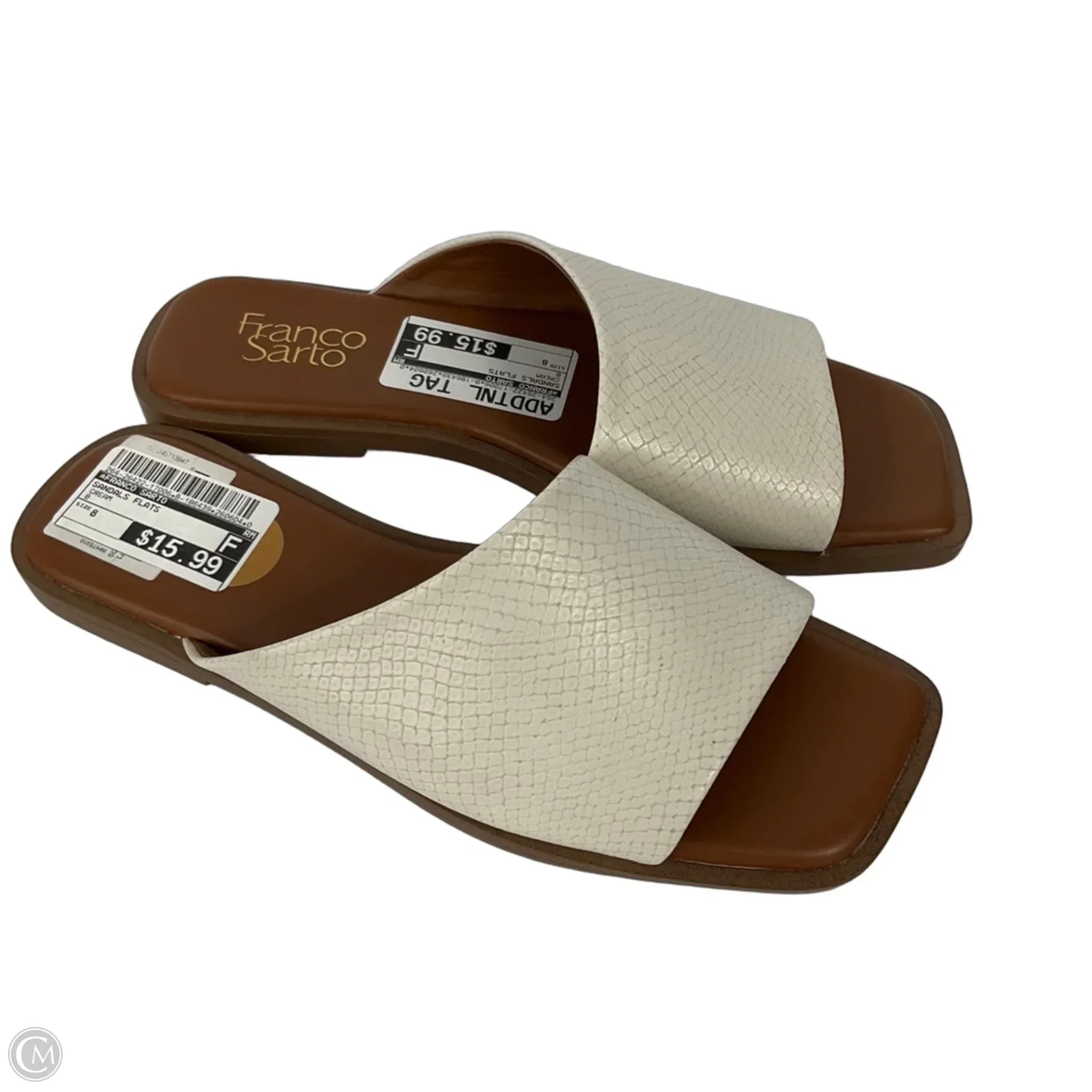 Sandals Flats By Franco Sarto In Cream, Size: 8