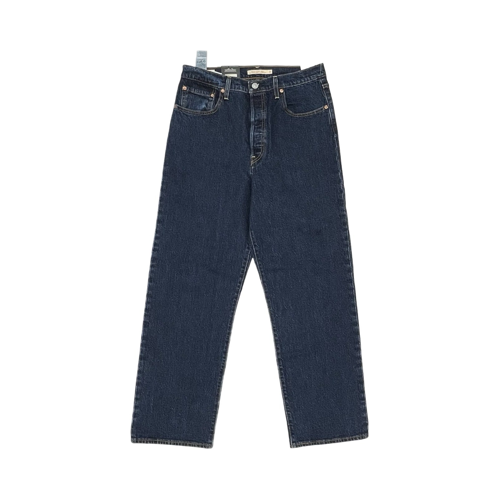 Jeans Straight By Levis In Blue Denim, Size:12