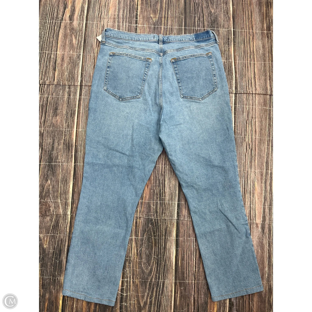 Jeans Straight By Abercrombie And Fitch In Blue Denim, Size: 18 Short