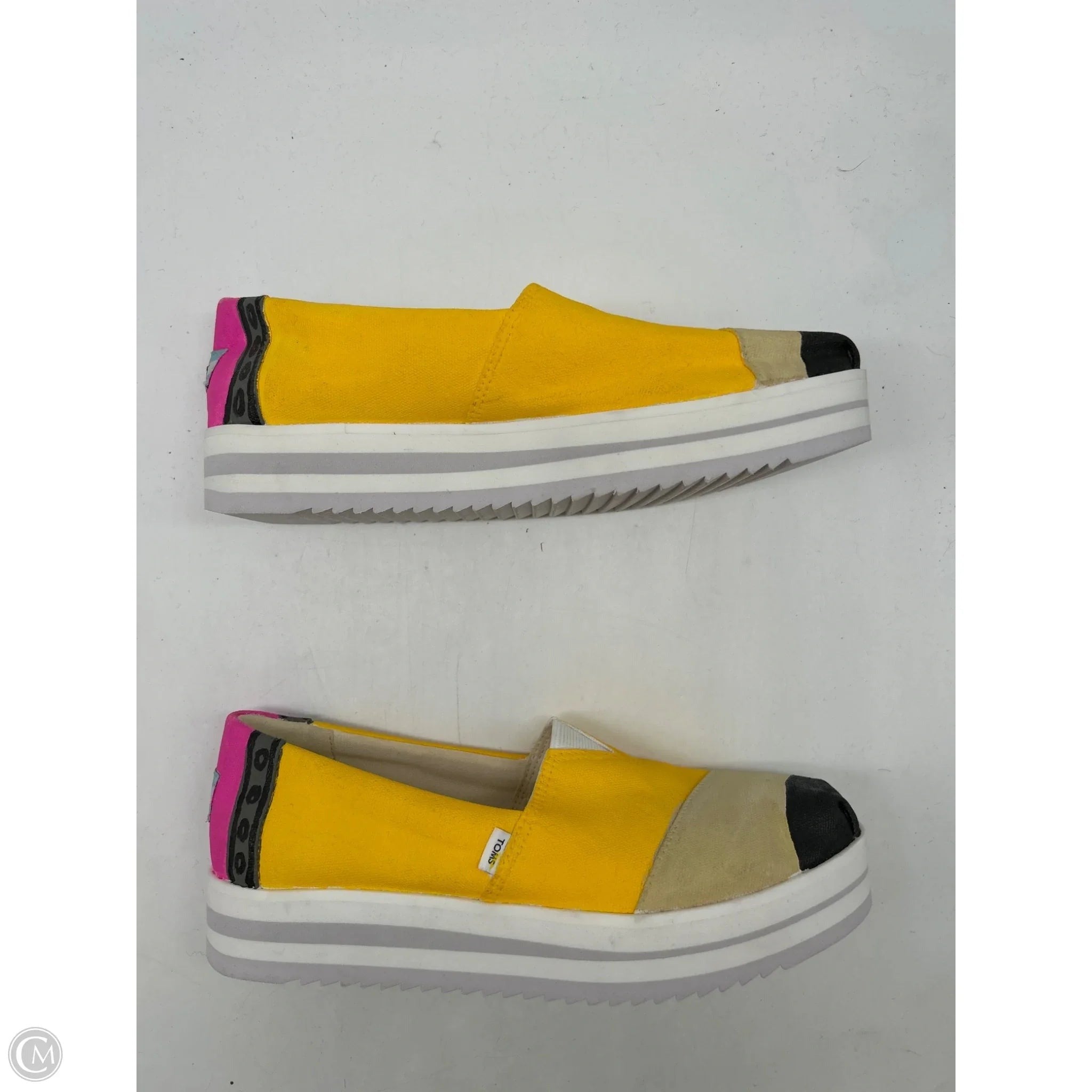 Shoes Flats By Toms In Yellow, Size: 8