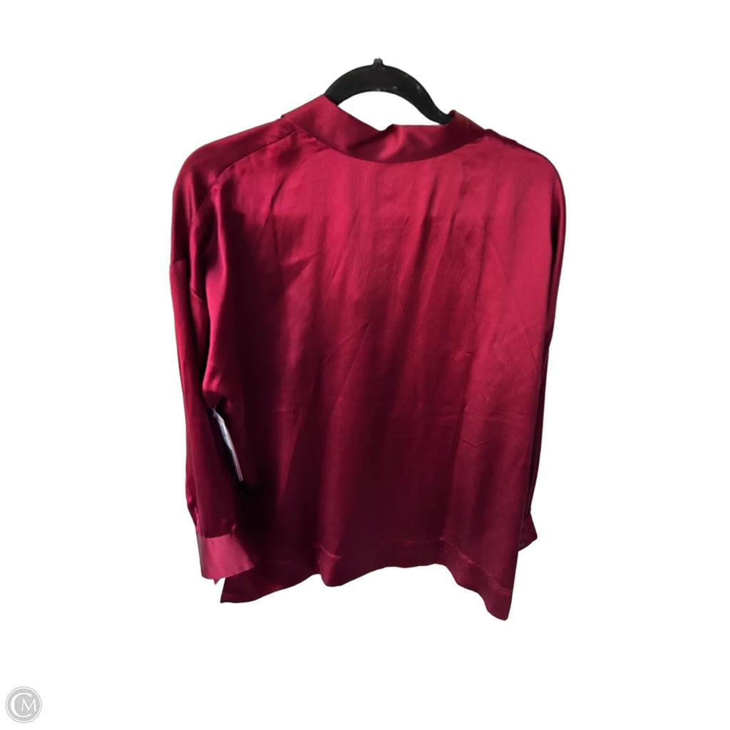 Blouse Long Sleeve By Eileen Fisher In Red, Size: Lp