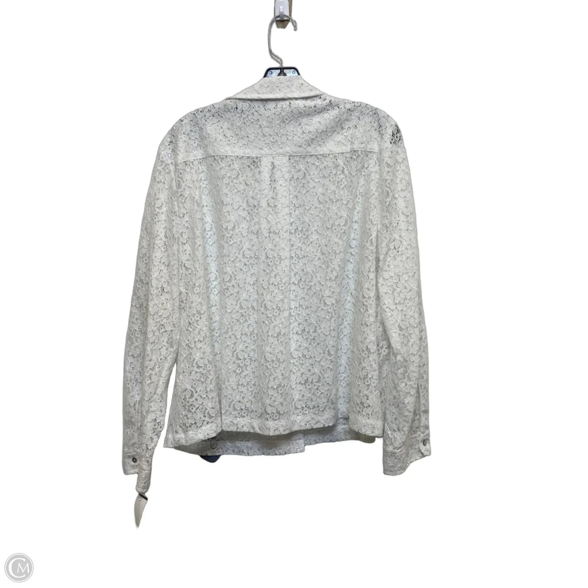 Top Long Sleeve By Fever In White, Size: Xl
