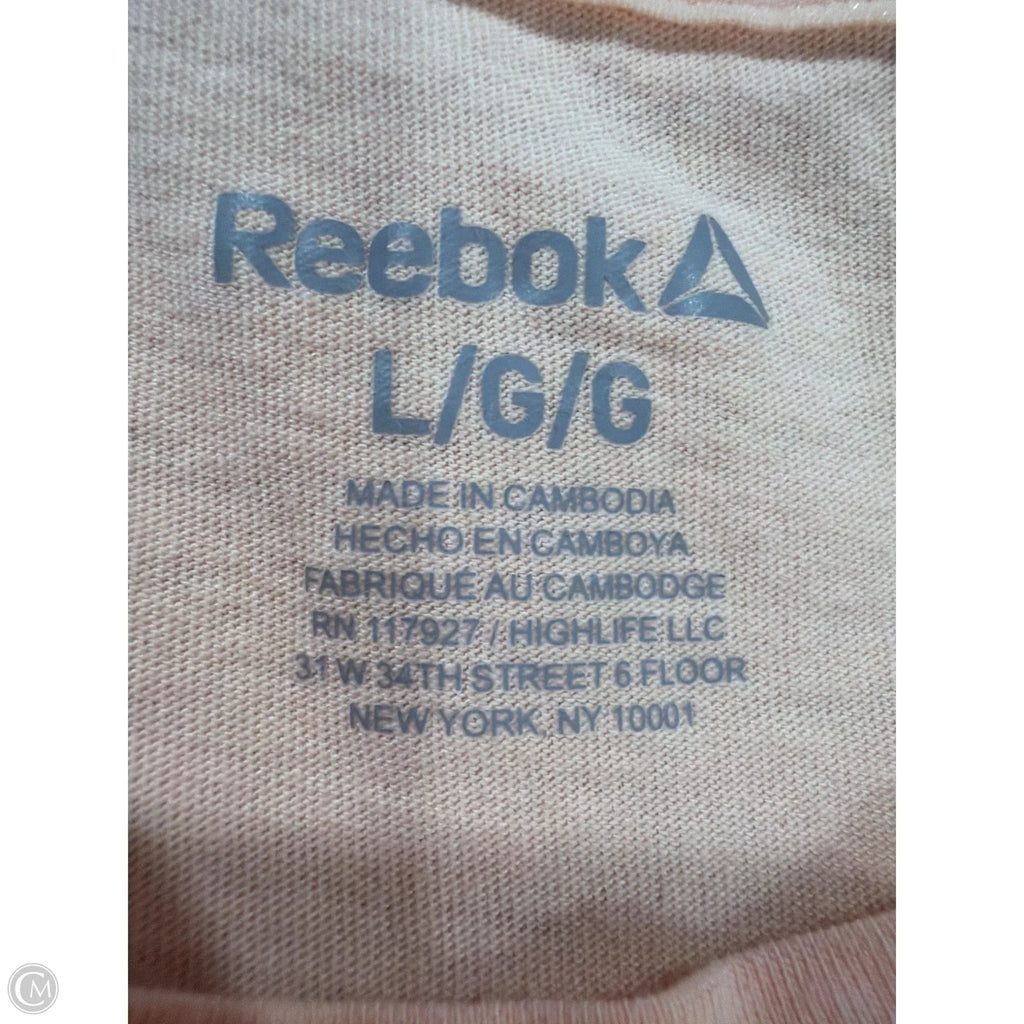 Top Short Sleeve By Reebok In Peach, Size: L