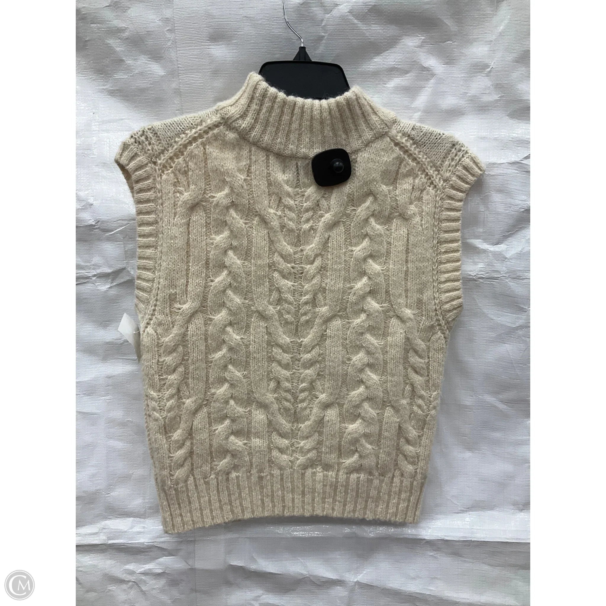 Vest Sweater By A New Day In Cream, Size: Xs