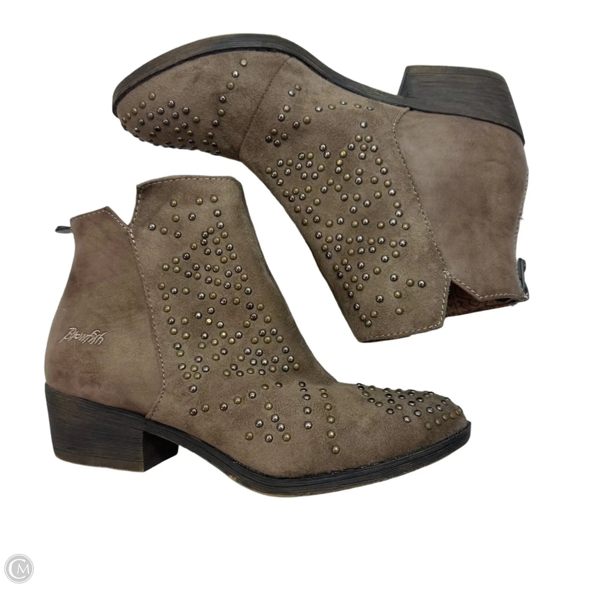 Boots Ankle Heels By Blowfish In Brown, Size: 7.5
