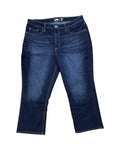 Jeans Cropped By Lee In Blue Denim, Size:14