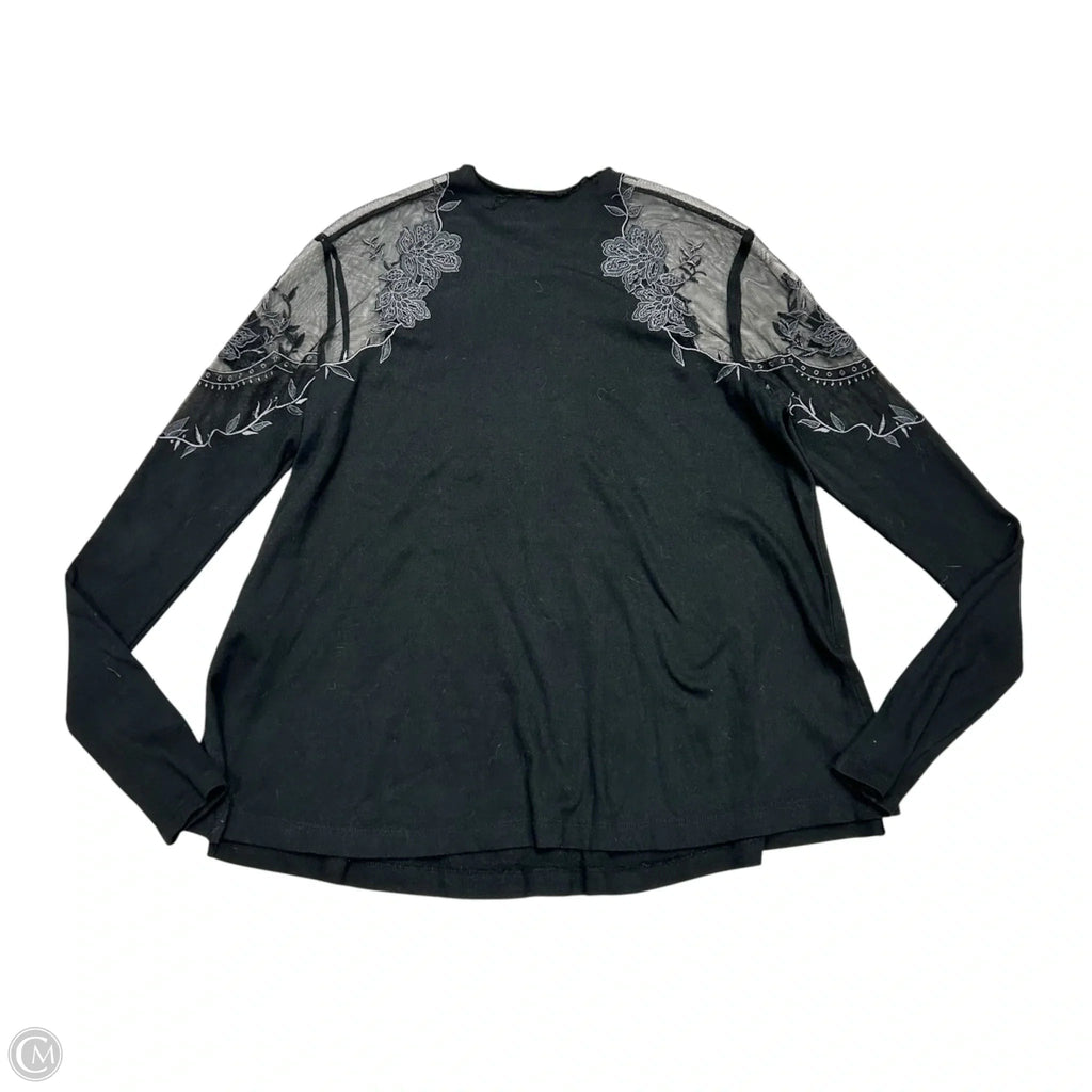 Top Long Sleeve By Free People In Black, Size: M