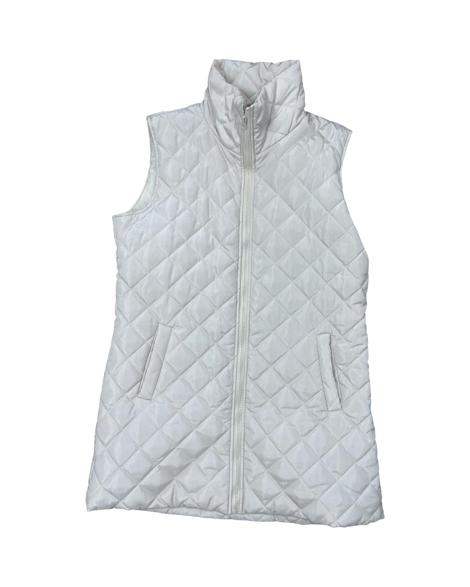 Vest Puffer & Quilted By Clothes Mentor In Cream, Size:L