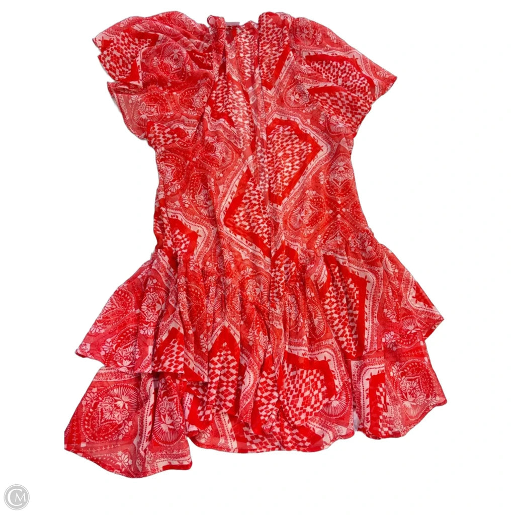 Kimono By Abound In Cream & Red, Size: Xs