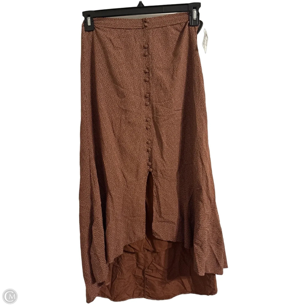 Skirt Maxi By Abercrombie And Fitch In Bronze, Size: Xs