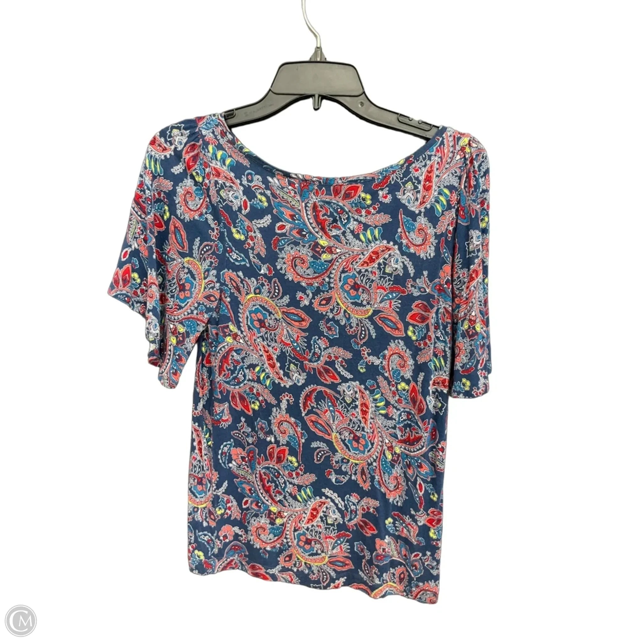 Top Short Sleeve By Loft In Blue, Size: Xs